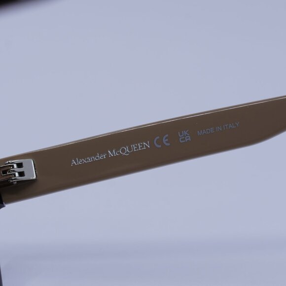 Alexander McQueen AM0306O 004 Eyeglasses Black/Brown 52mm Square Frame - Picture 6 of 9